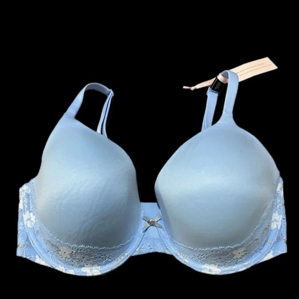 Victorias Secret Body Supersoft Lined Perfect Coverage Bra Blue 32DDD